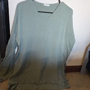 Tea n Rose Sage V-Neck Sweater